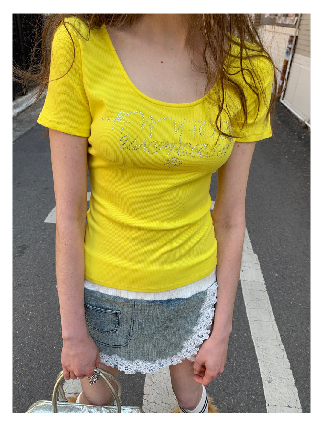 Press drill California yellow T-shirt