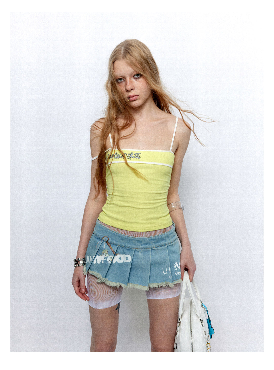 [G0020] Lemon yellow fresh and effortless versatile sports camisole top